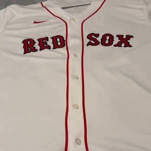 Nike White Ortiz Red Sox Button-Up Jersey